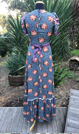 1970s Maxi Dress #C245  FREE AUS  POSTAGE