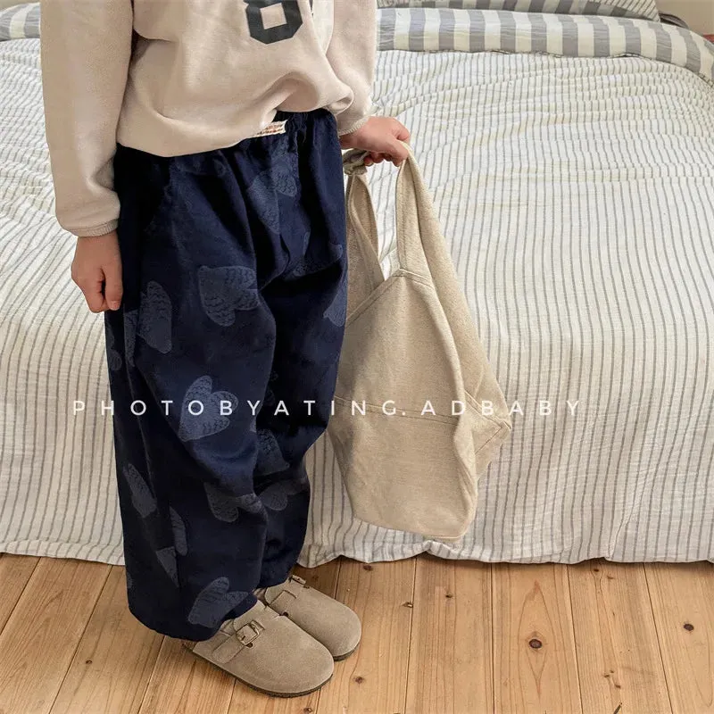 2024 Autumn New Children Loose Trousers Baby Girls Fashion Print Harem Pants Toddler Boys Cotton Casual Pants Kids Clothes