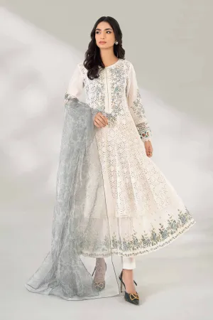 3 Piece Embroidered Net Suit | DW-EA24-08