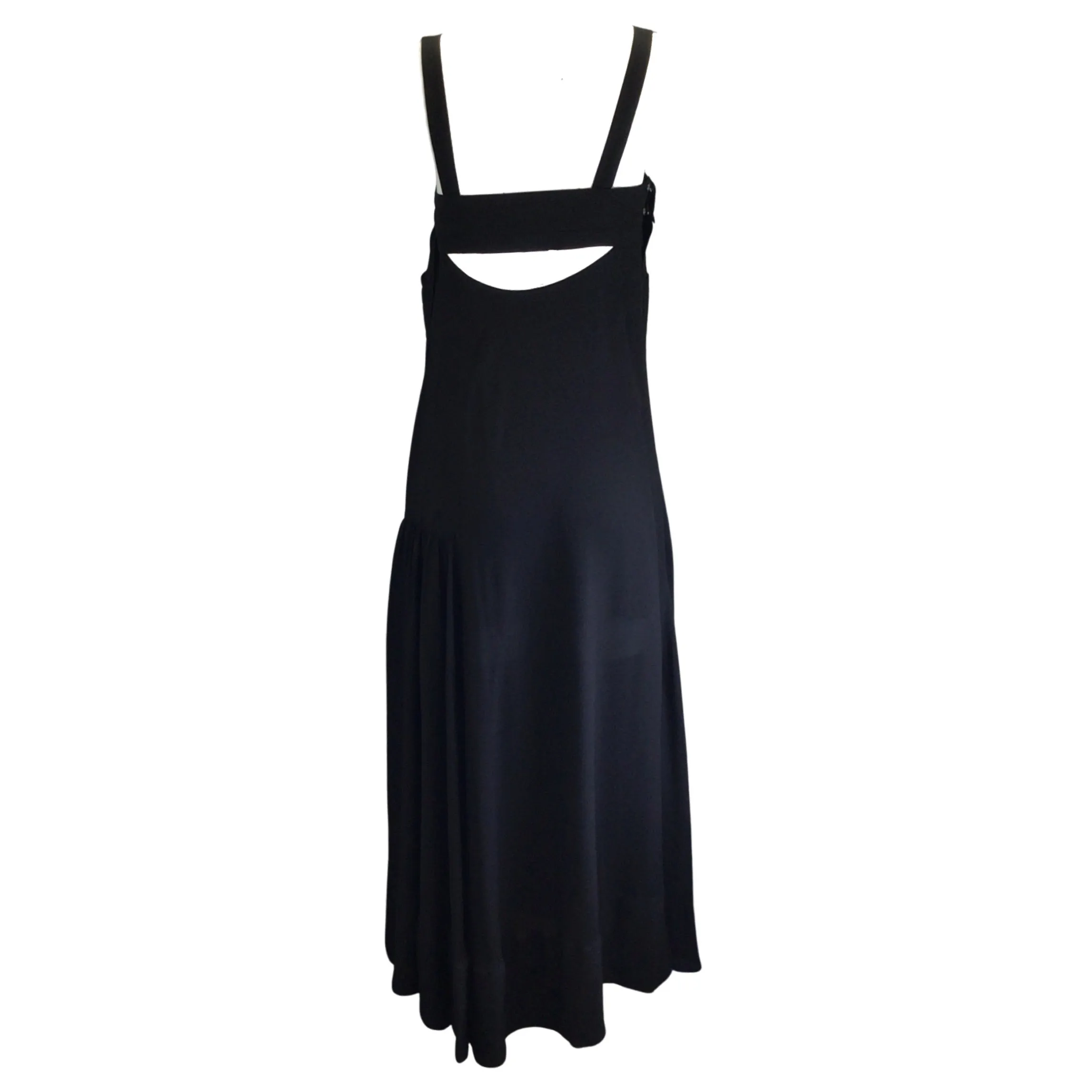 3.1 Phillip Lim Black Tie-Front Sleeveless Silk Gown / Formal Dress