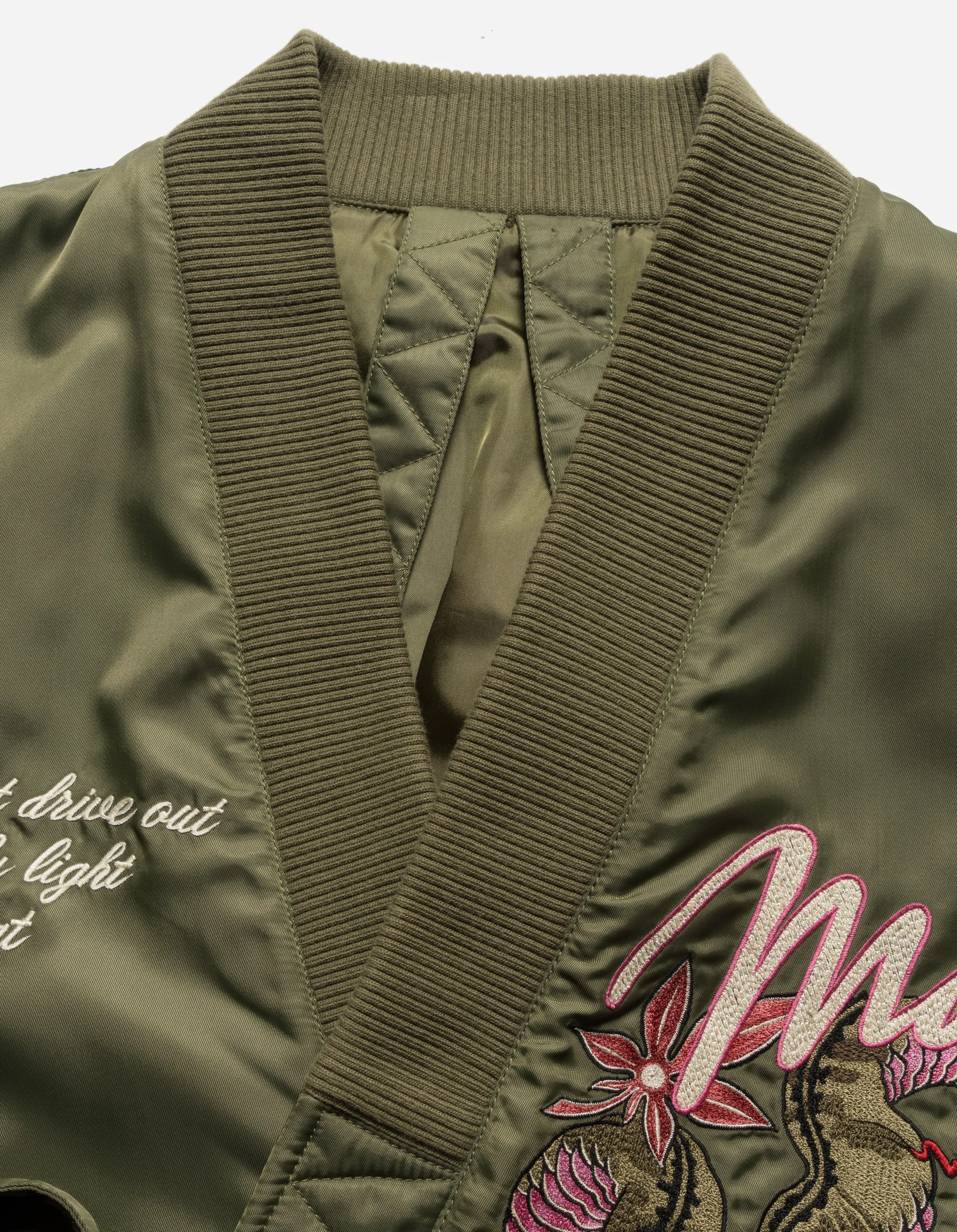 6006 Year of the Snake MA1 Kimono Olive OG-107F