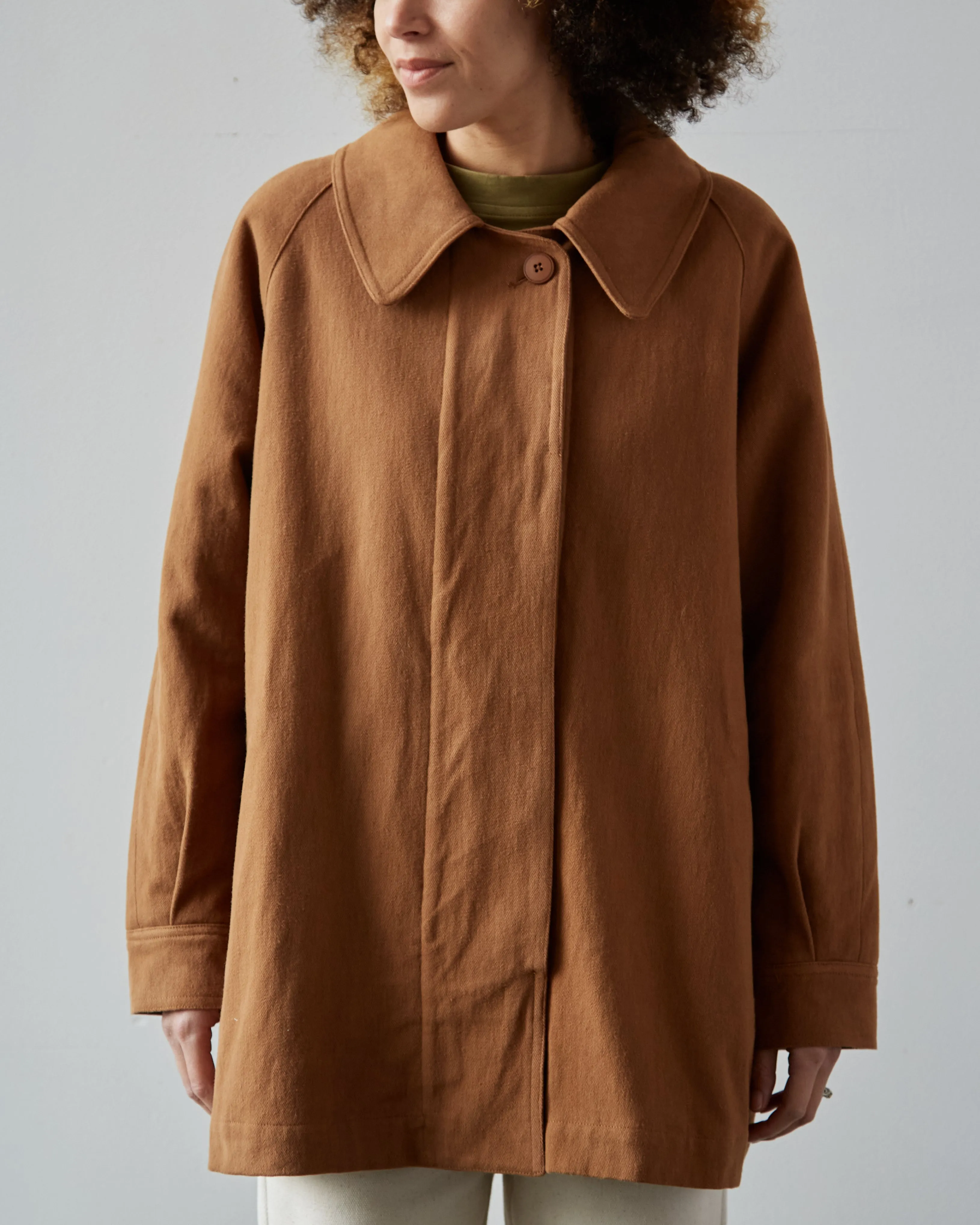 7115 Layered Short Coat, Cinnamon