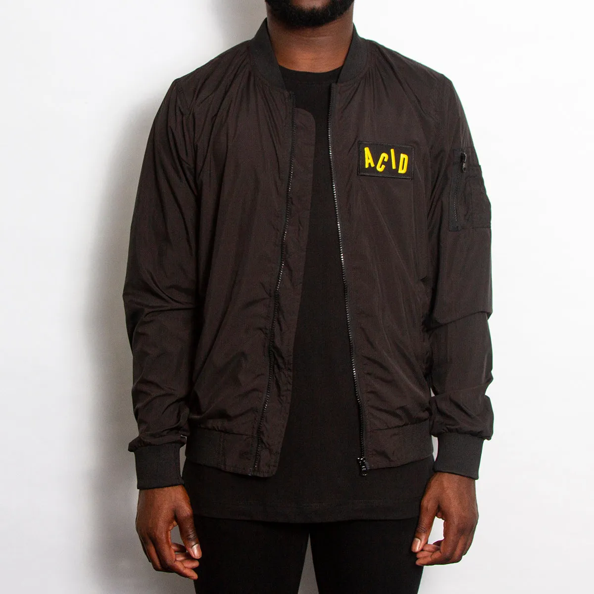 Acid Letter - Lightweight Bomber - Black