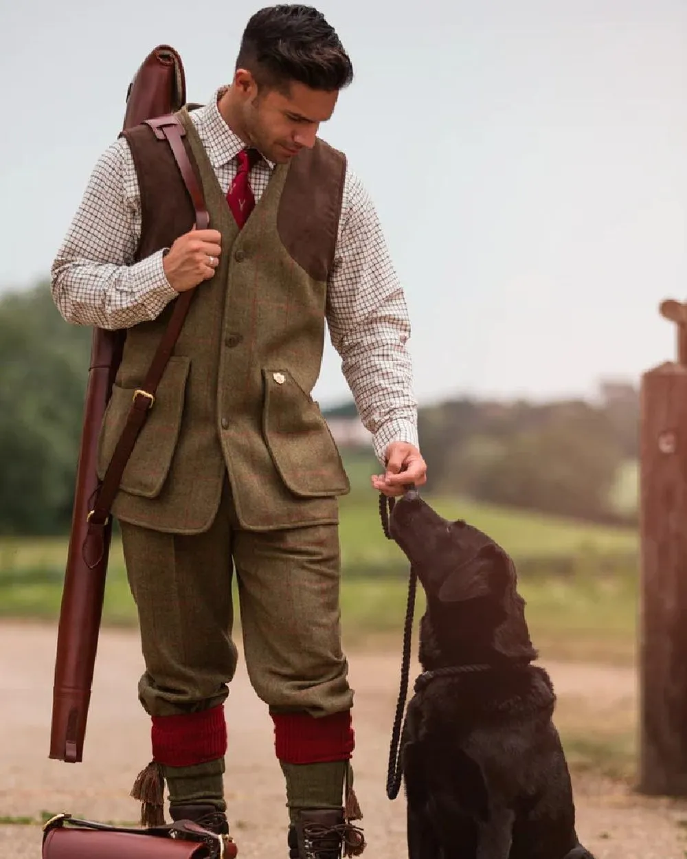 Alan Paine Combrook Tweed Shooting Waistcoat