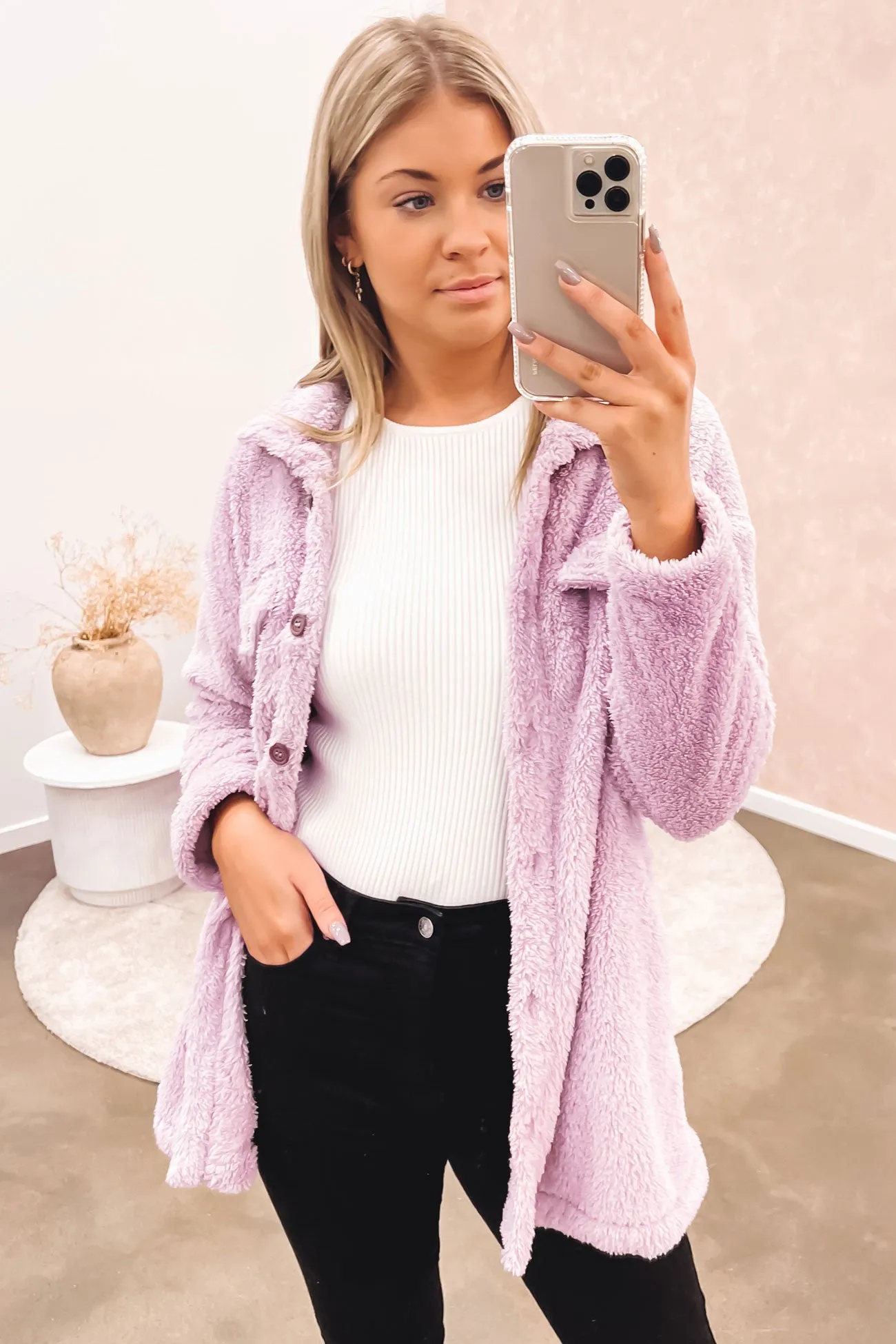 Apollo Cosy Shacket Lilac