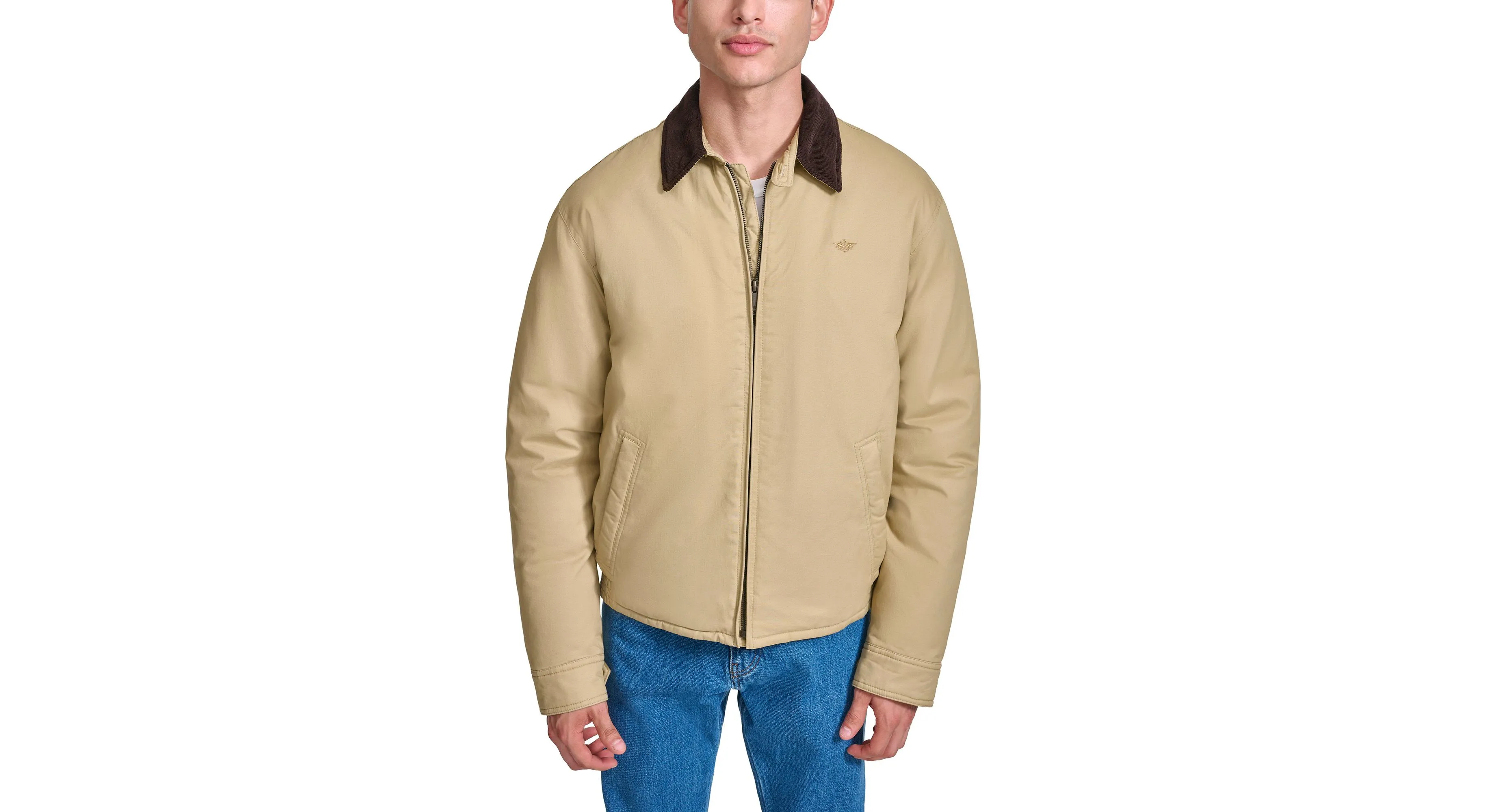 Baby Twill Cord Collar Bomber Jacket