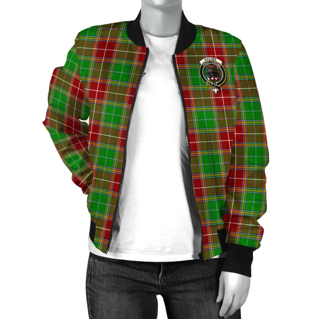 Baxter Modern Tartan Bomber Jacket with Family Crest