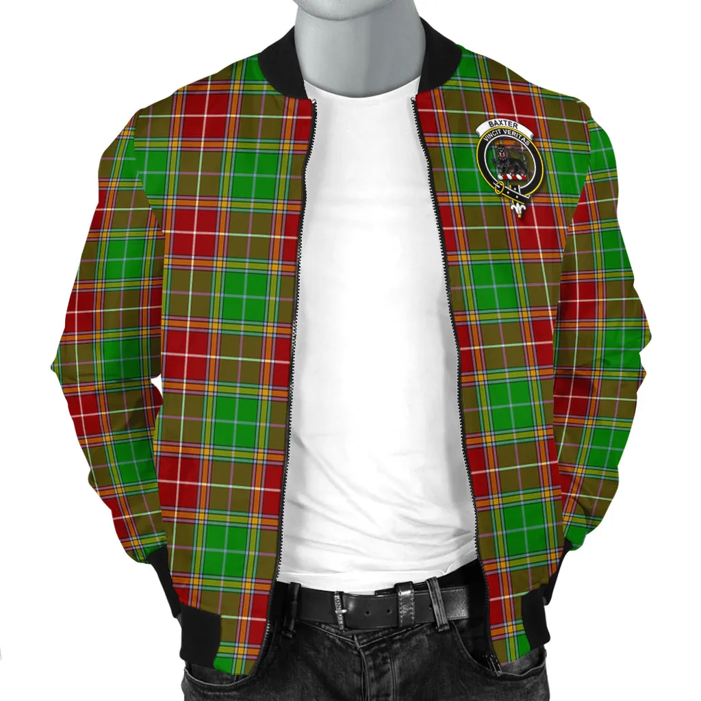 Baxter Modern Tartan Bomber Jacket with Family Crest