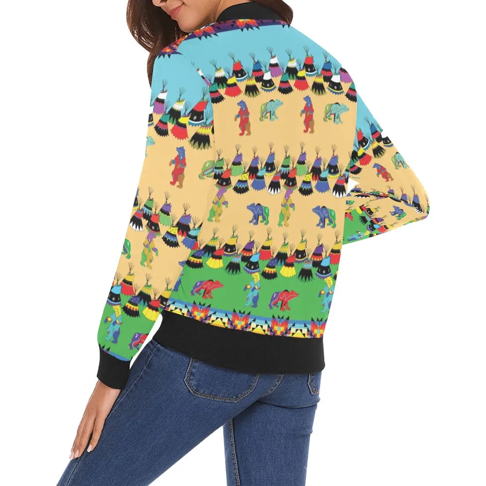 Bear Medicine Bomber Jacket for Women