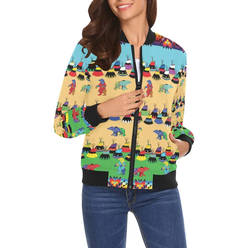 Bear Medicine Bomber Jacket for Women