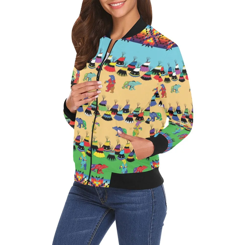 Bear Medicine Bomber Jacket for Women