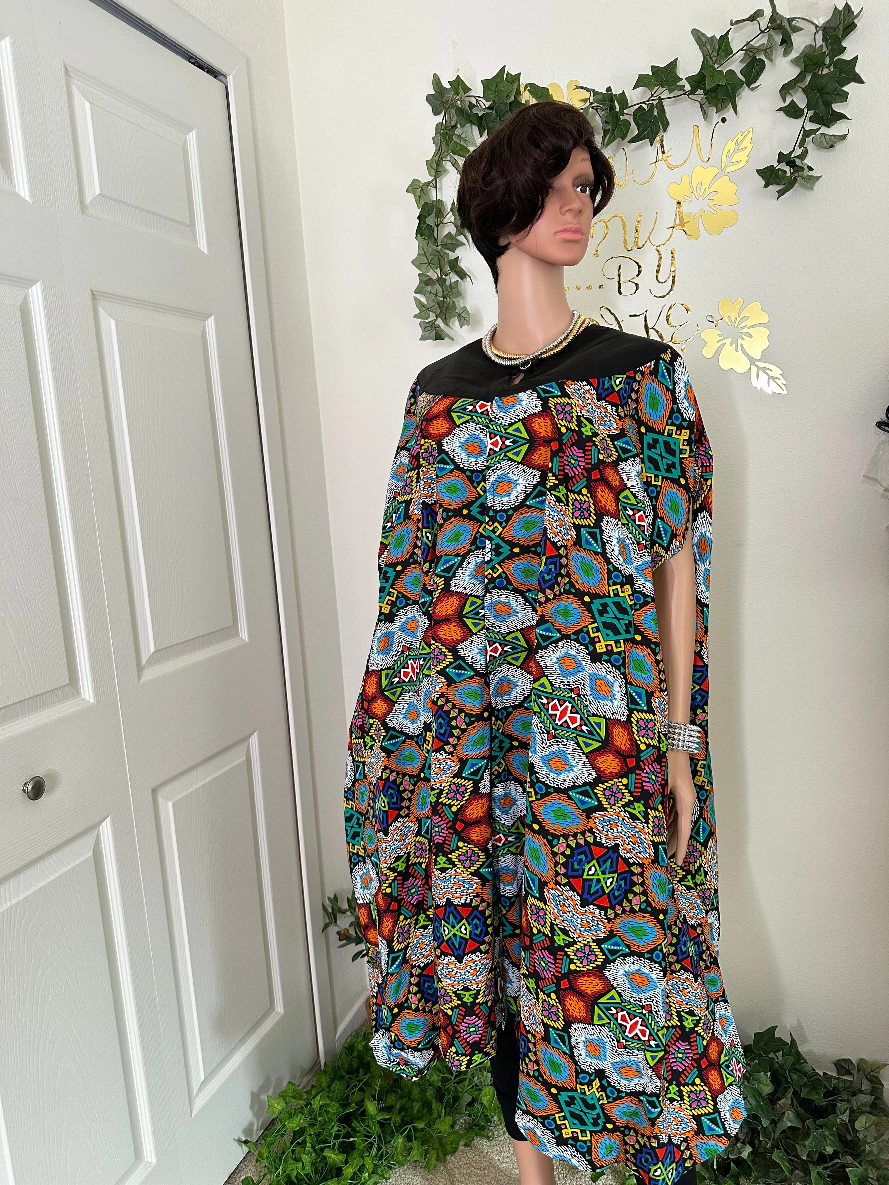 Beautiful Ankara Kimono cape style jacket