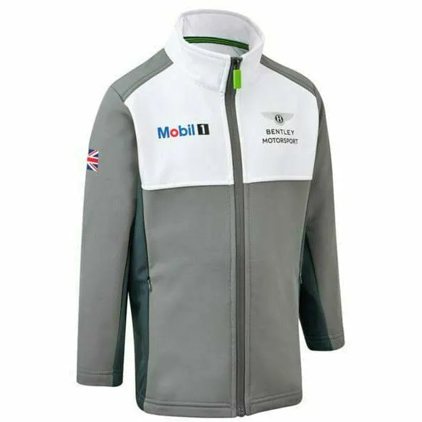 Bentley Motorsports Kids Team Softshell Jacket- Youth Gray