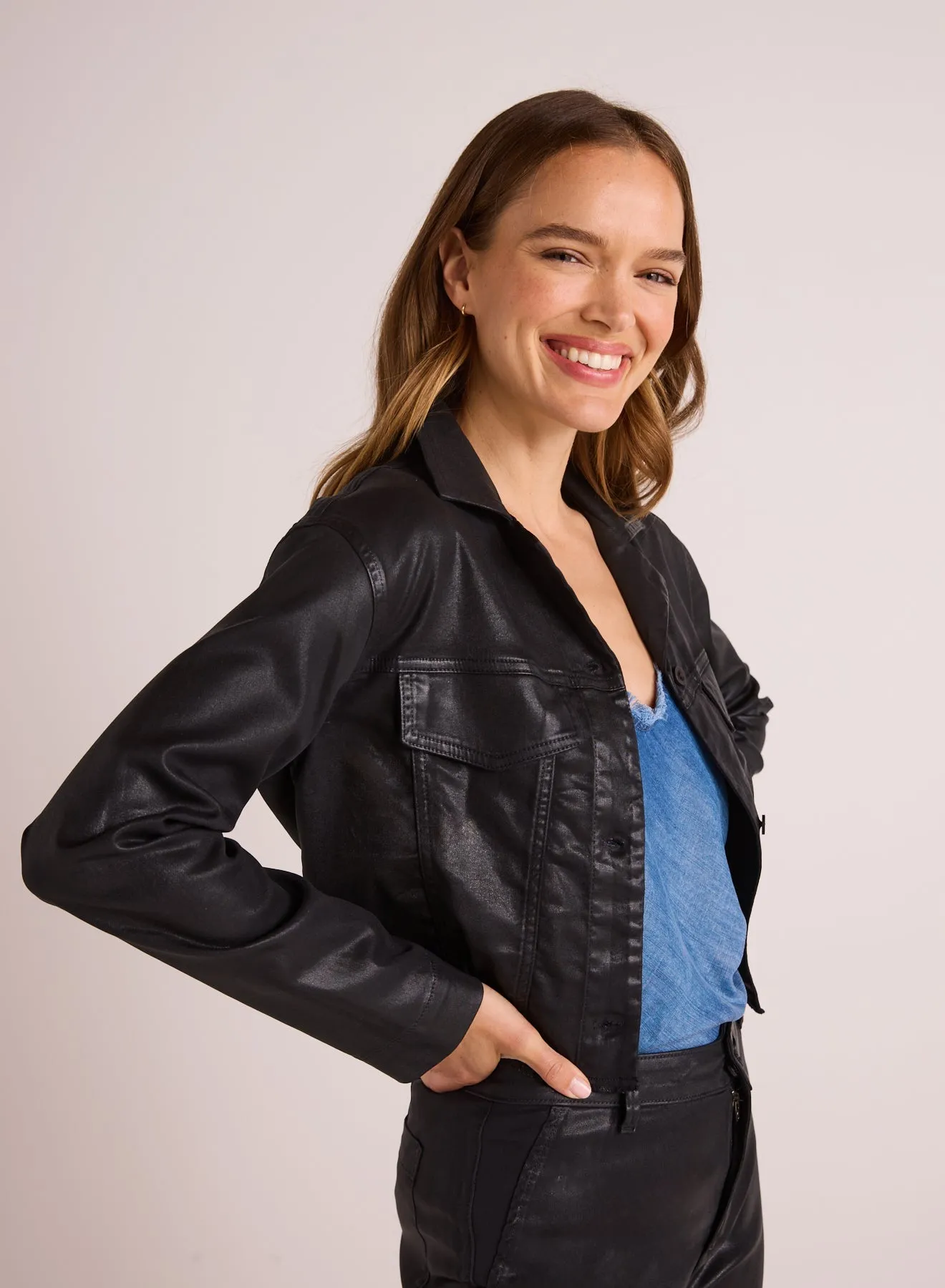 Billie Cropped Jacket - Black