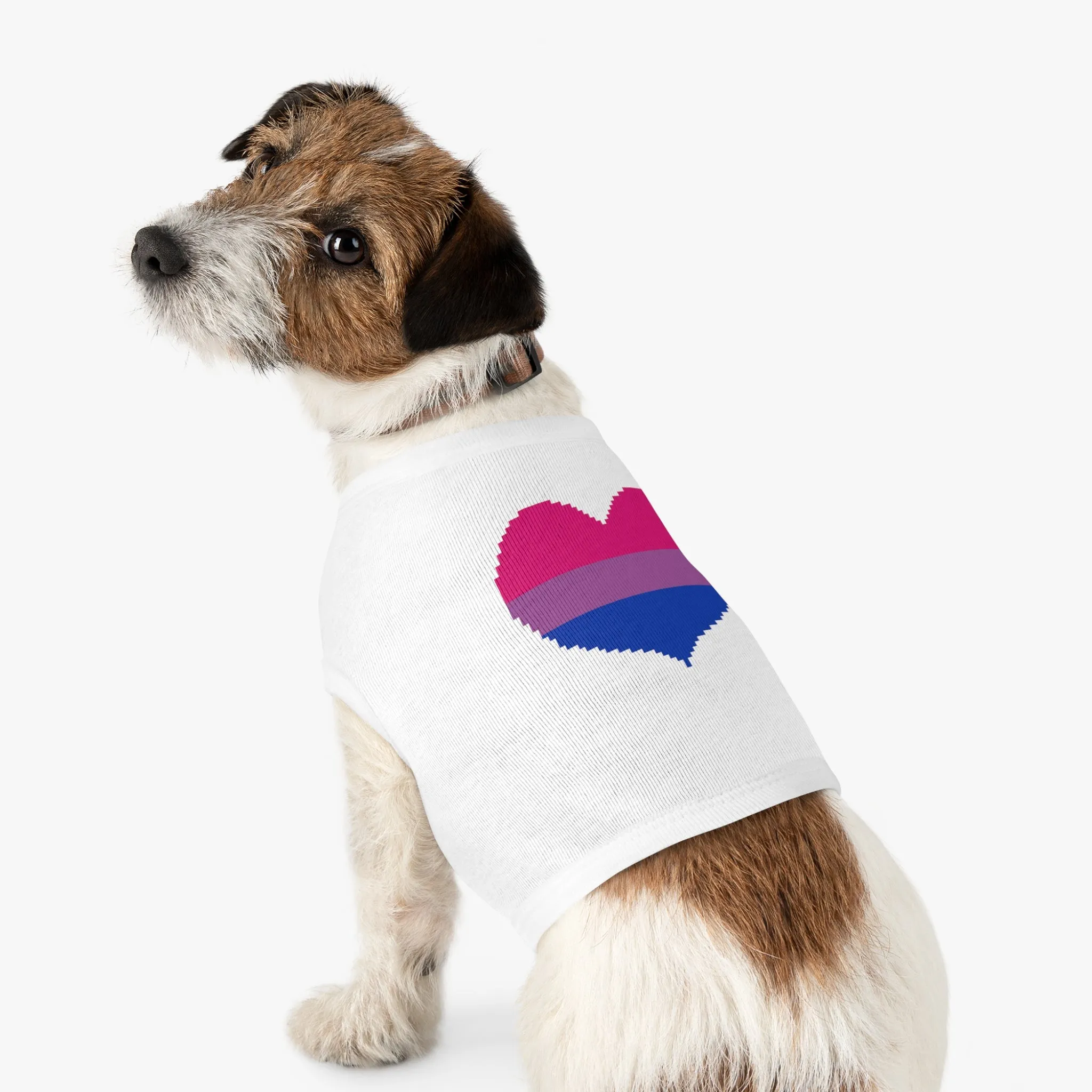 Bisexual Pixel Heart Pet Tank Top