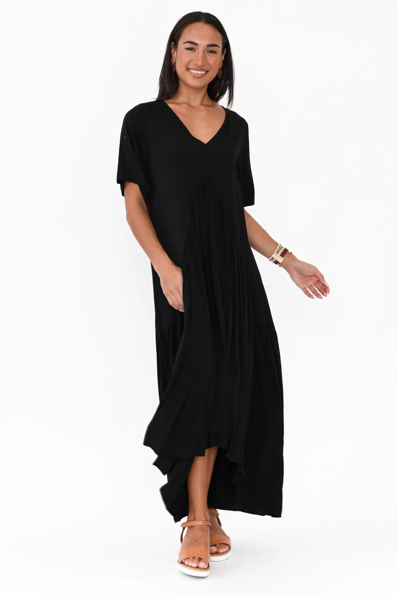 Black Peak Maxi Dress