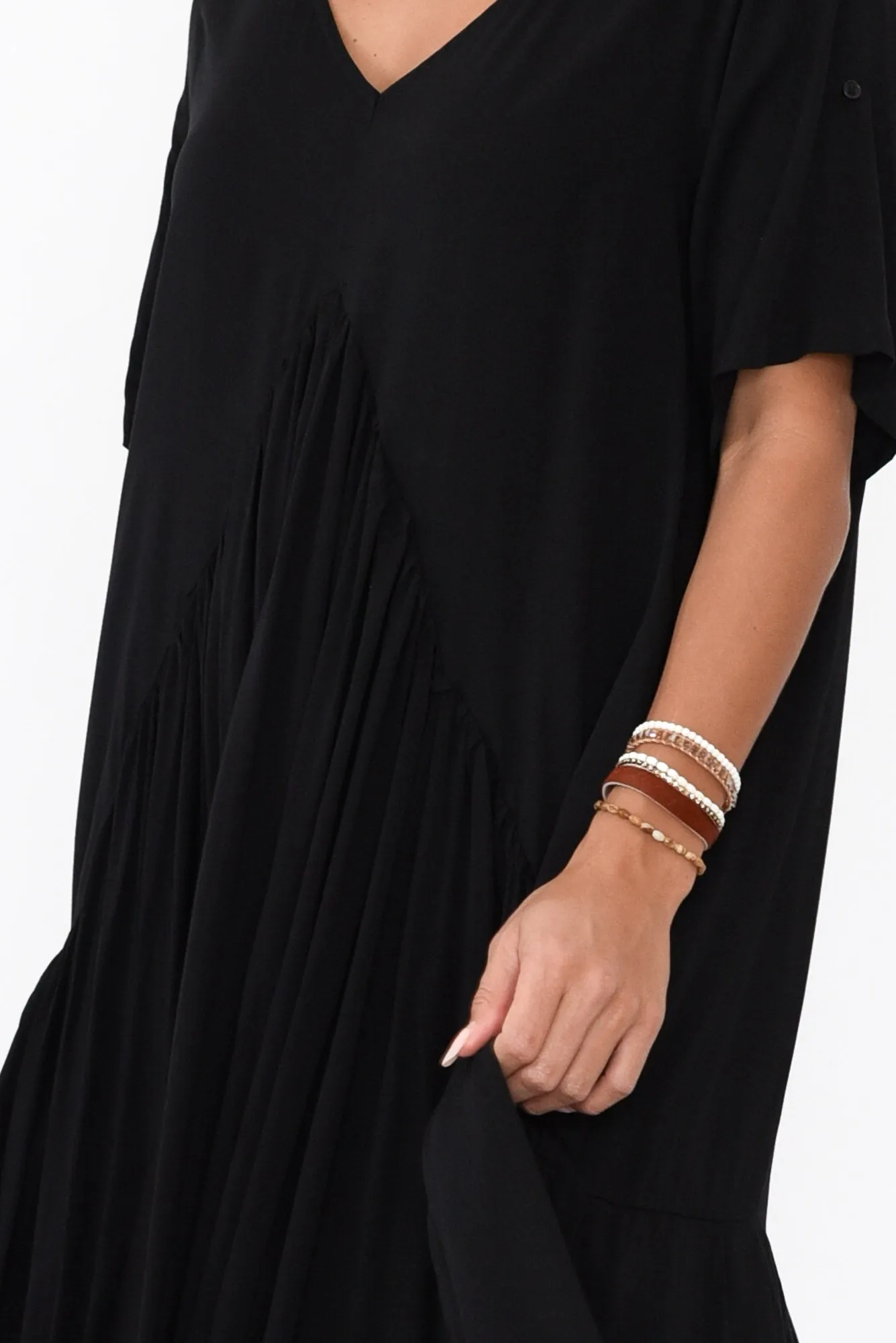 Black Peak Maxi Dress