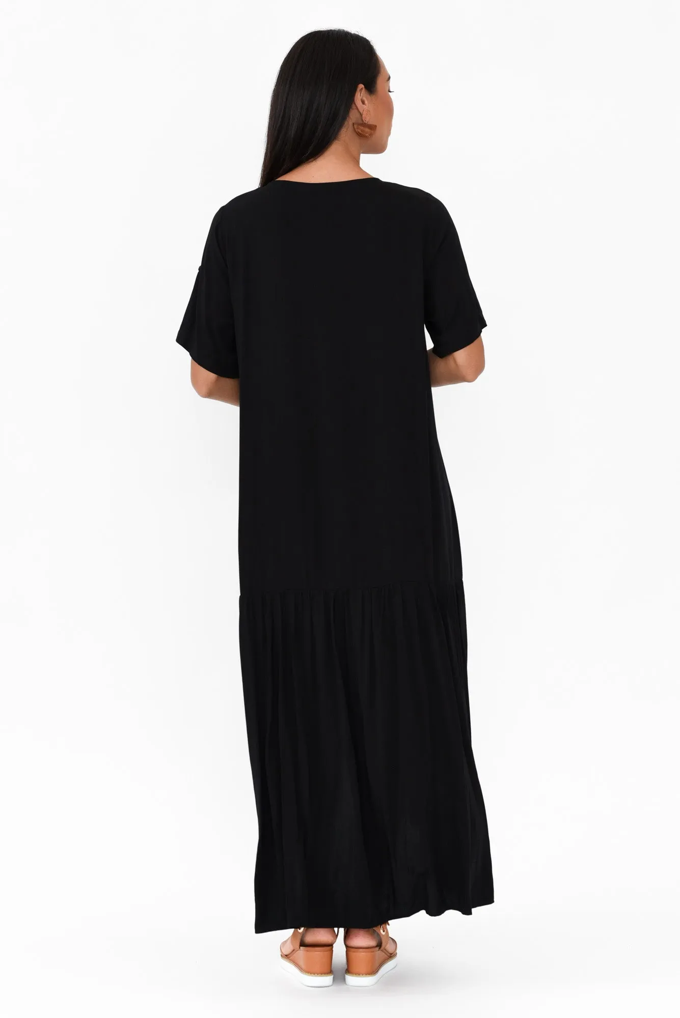 Black Peak Maxi Dress