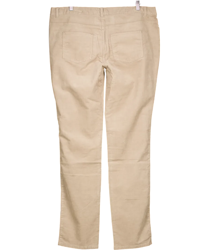 Boden warm Beige 5 Pocket Corduroy Slim Leg Trousers UK 18