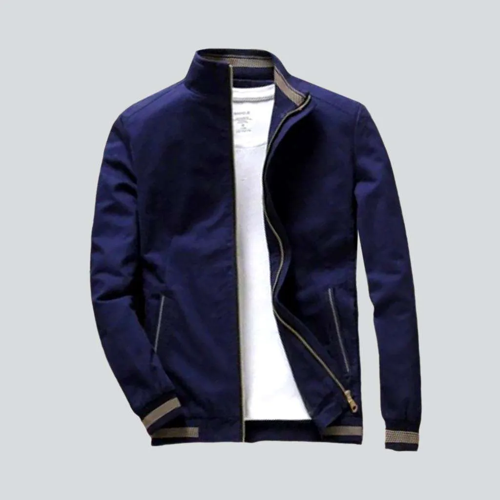 Bomber slim men denim jacket