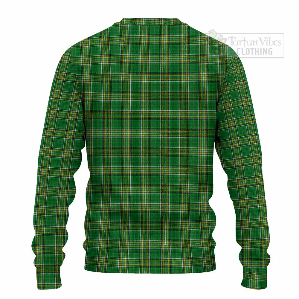 Bramhall Irish Clan Tartan Knitted Sweater with Coat of Arms