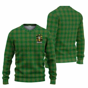 Bramhall Irish Clan Tartan Knitted Sweater with Coat of Arms