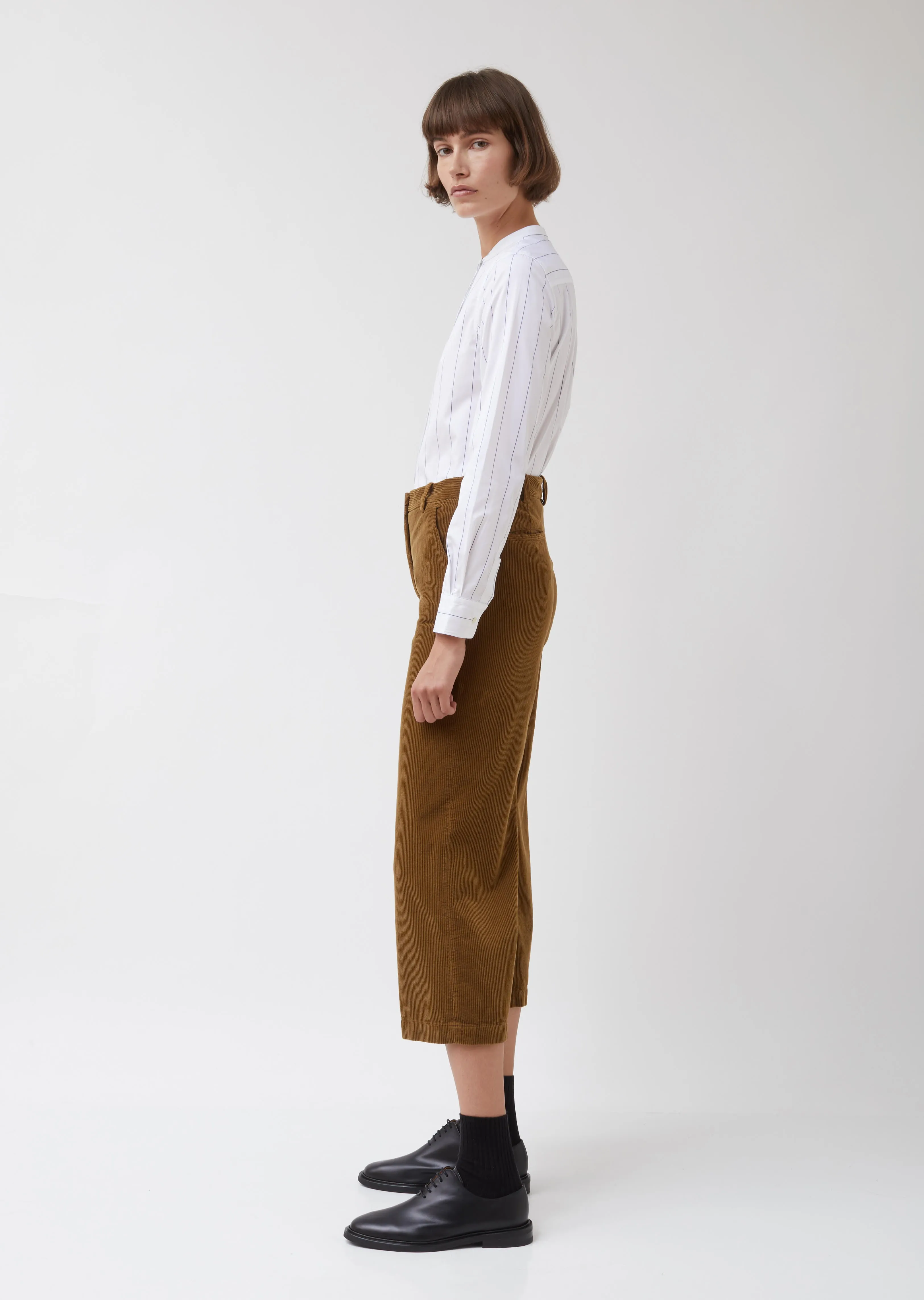 Brown Cotton Twill Trousers