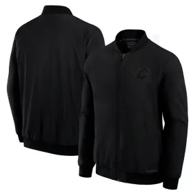 Calgary Flames Fanatics Authentic Pro Road Full-Zip Bomber Jacket (Black)