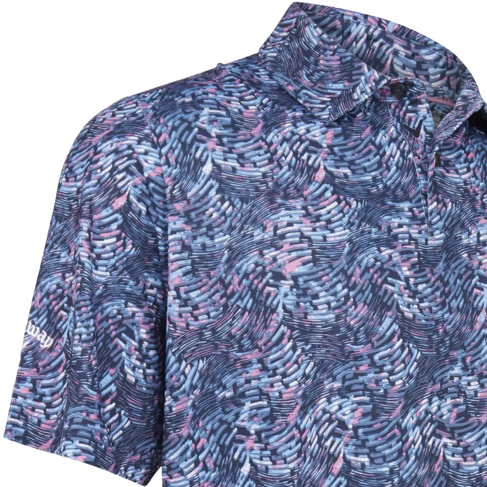 Callaway Geo Print Polo Shirt - Peacoat