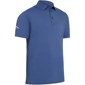 Callaway Heathered Jacquard Polo Shirt - Peacoat Heather