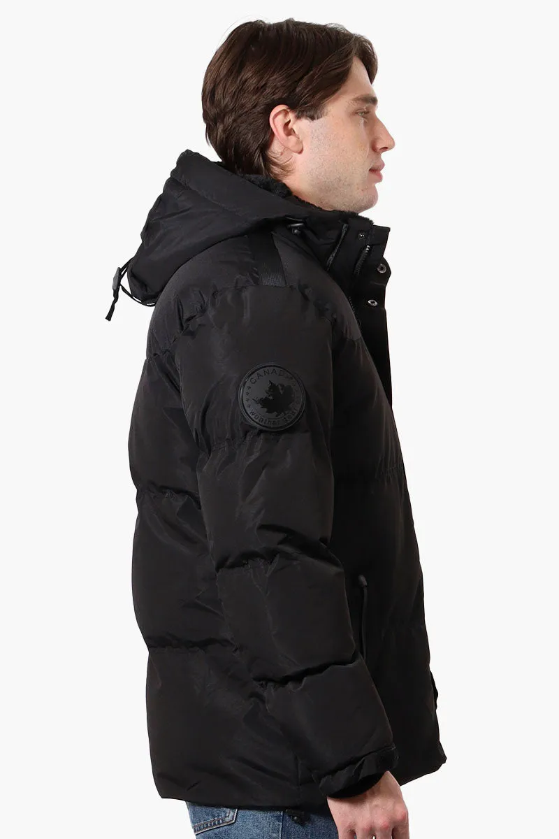 Canada Weather Gear Mouton Lined Bomber Jacket - Black