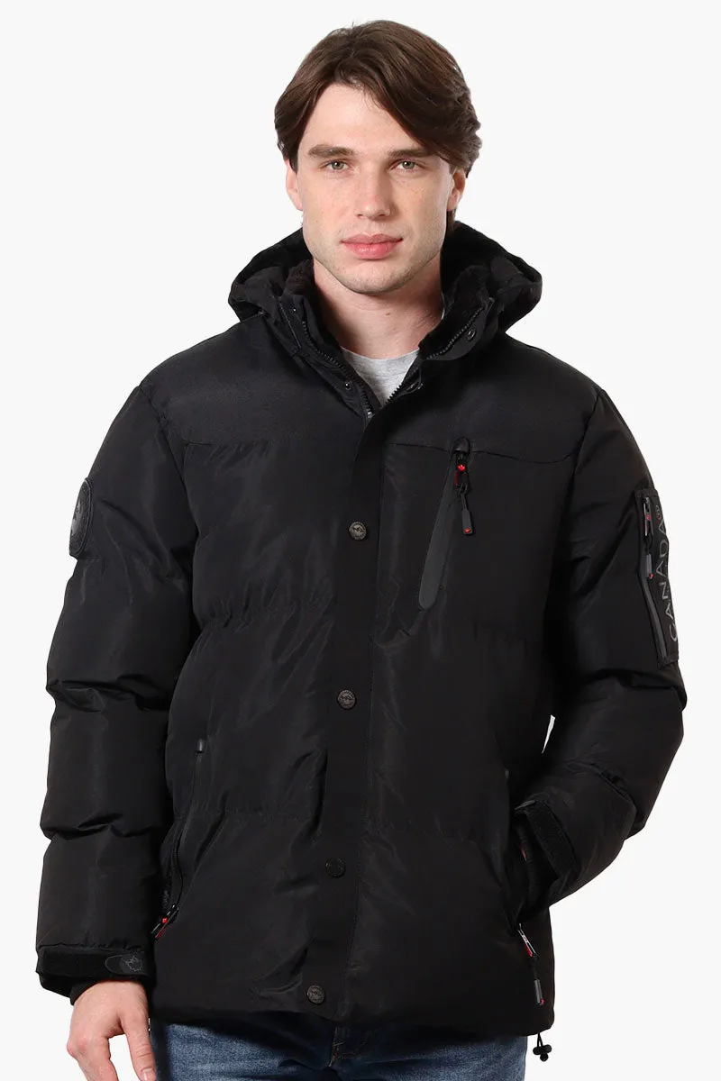 Canada Weather Gear Mouton Lined Bomber Jacket - Black