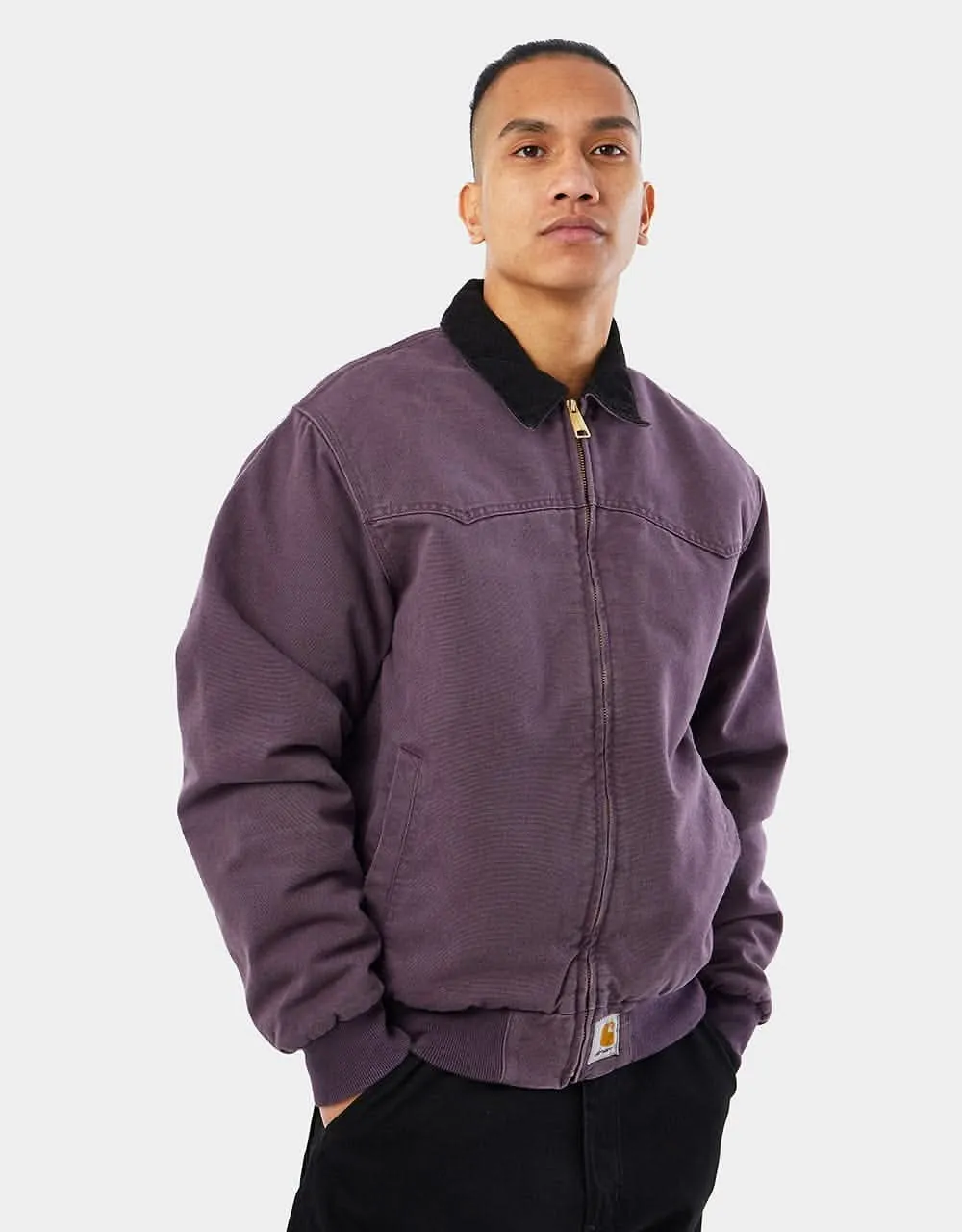 Carhartt WIP OG Santa Fe Jacket - Dark Plum/Black (Aged Canvas)