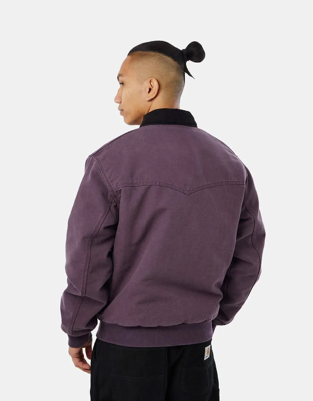 Carhartt WIP OG Santa Fe Jacket - Dark Plum/Black (Aged Canvas)