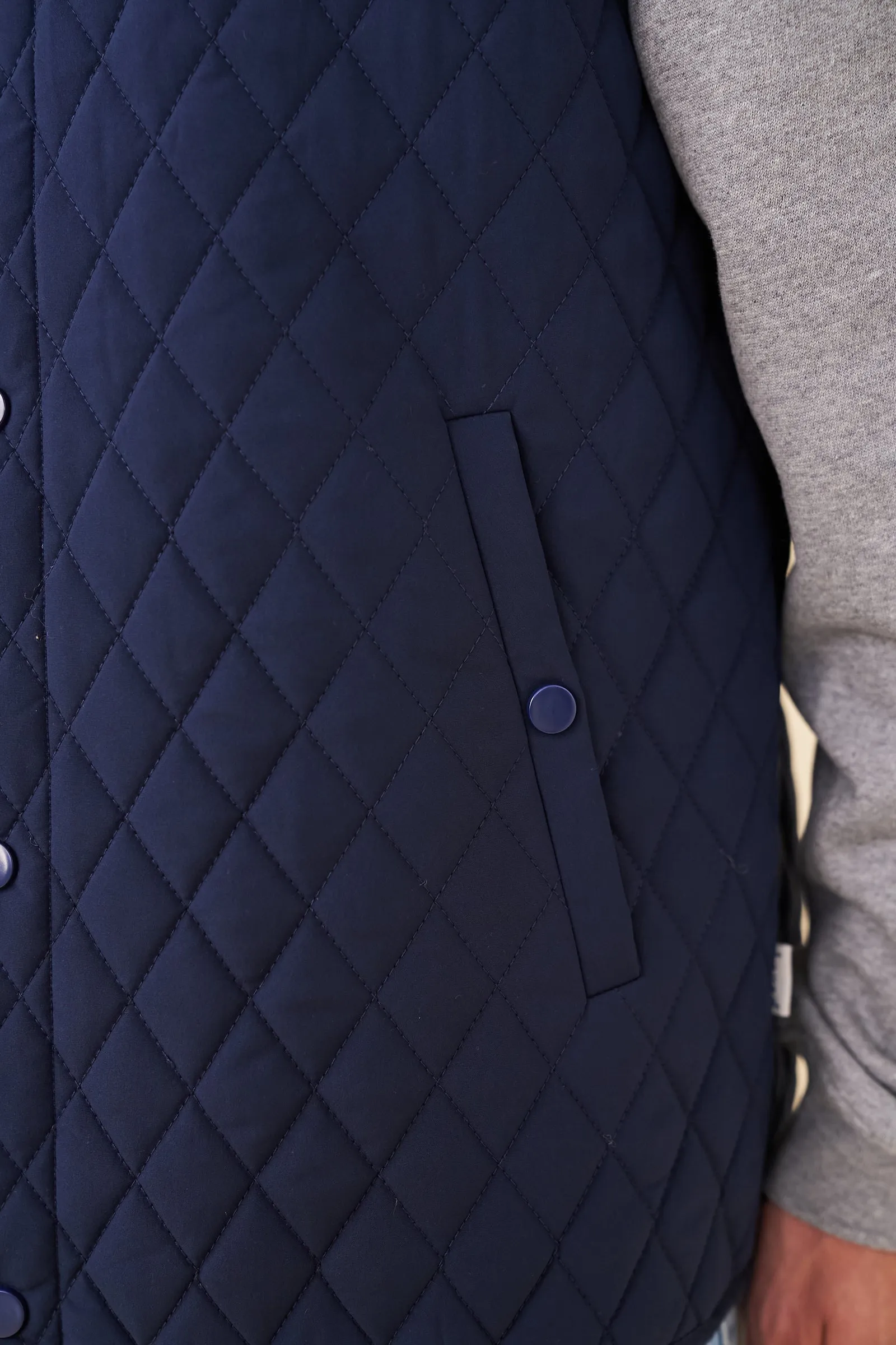 CHELSEA QUILTED VEST - NAVY