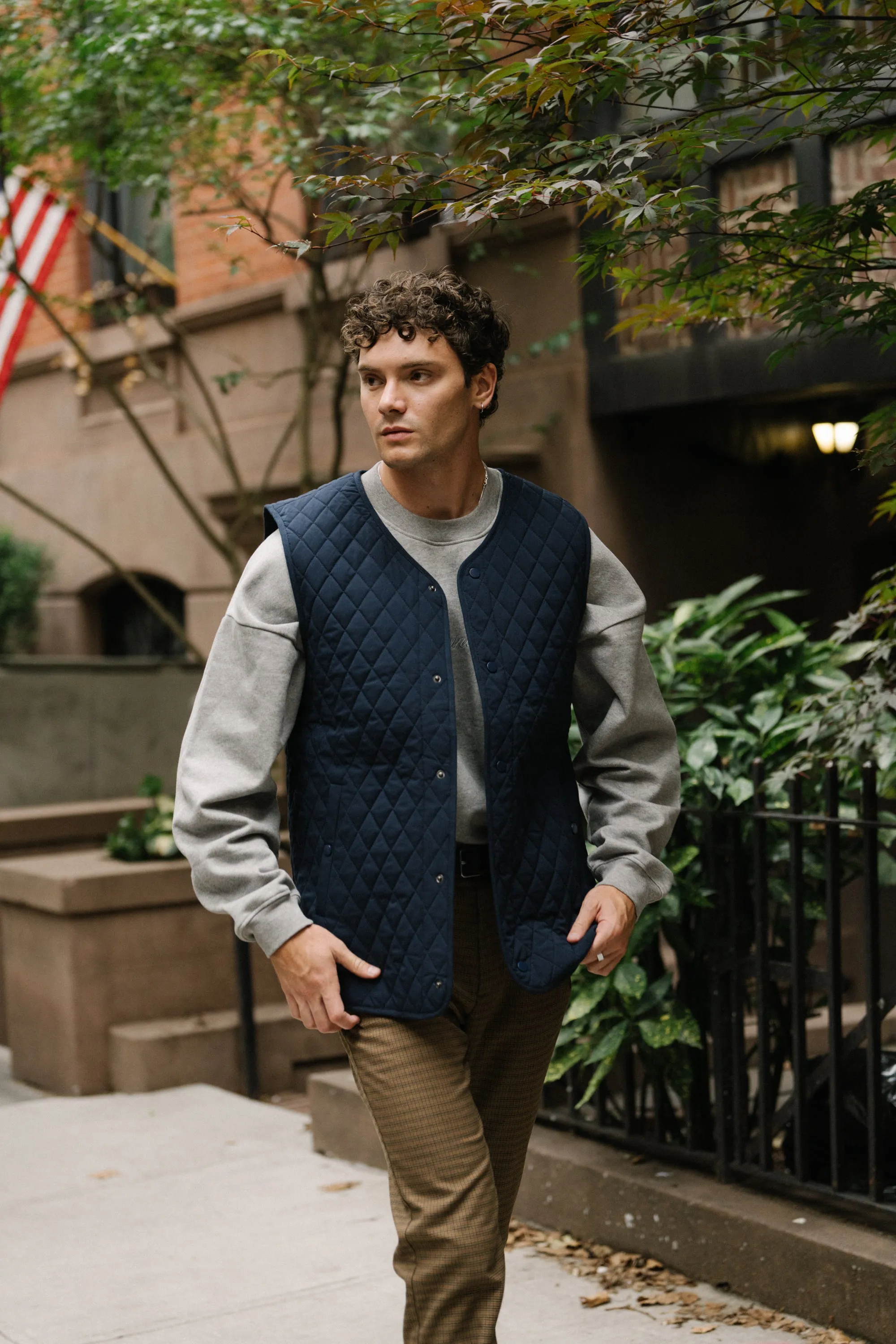 CHELSEA QUILTED VEST - NAVY