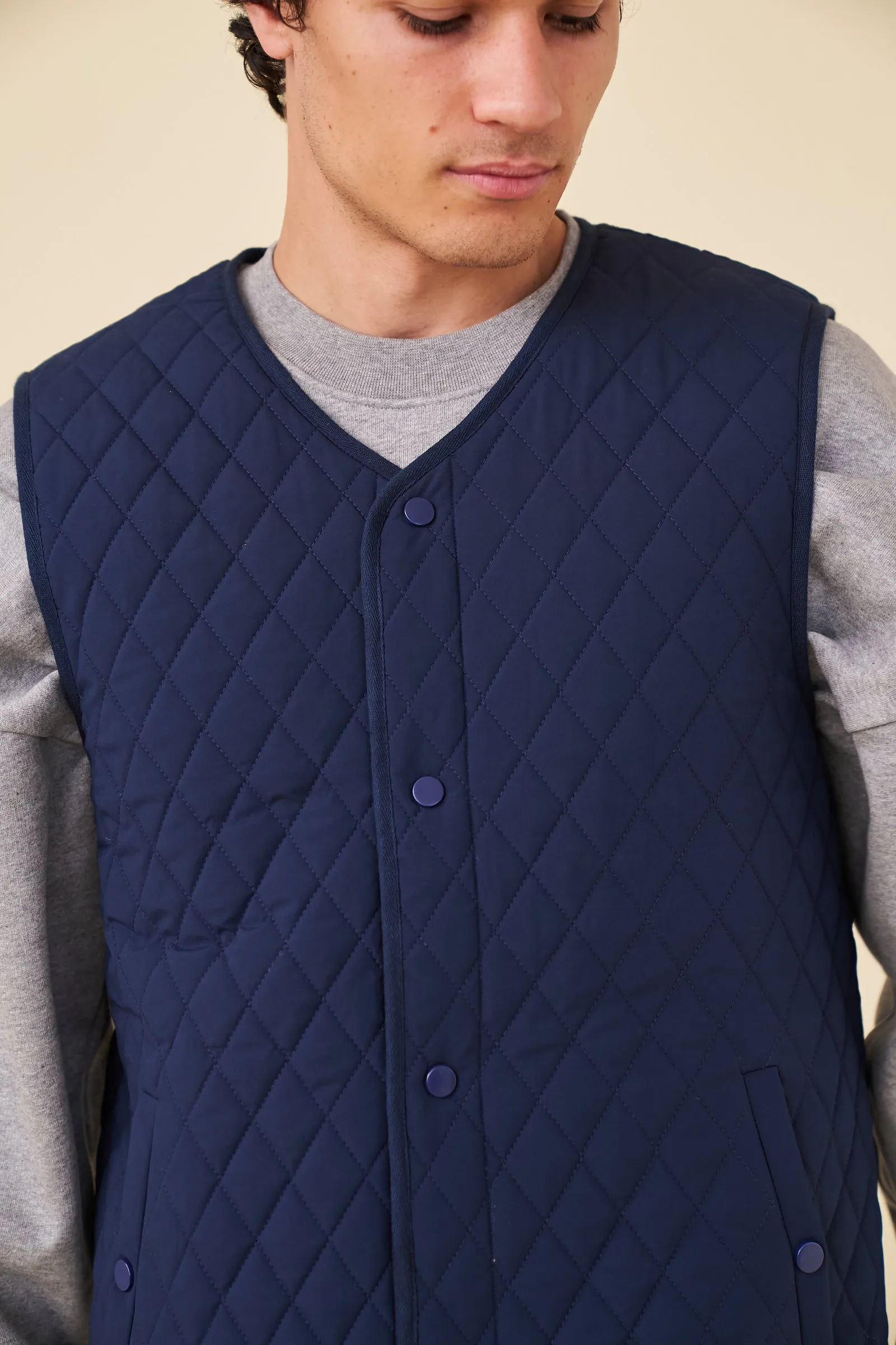 CHELSEA QUILTED VEST - NAVY