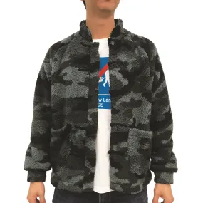 Chinese Plush Jacket, Camo Grey