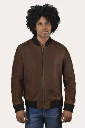 Classic Leather Bomber Jacket