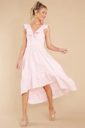 Clear Sailing Pink Touquet Long Print Dress