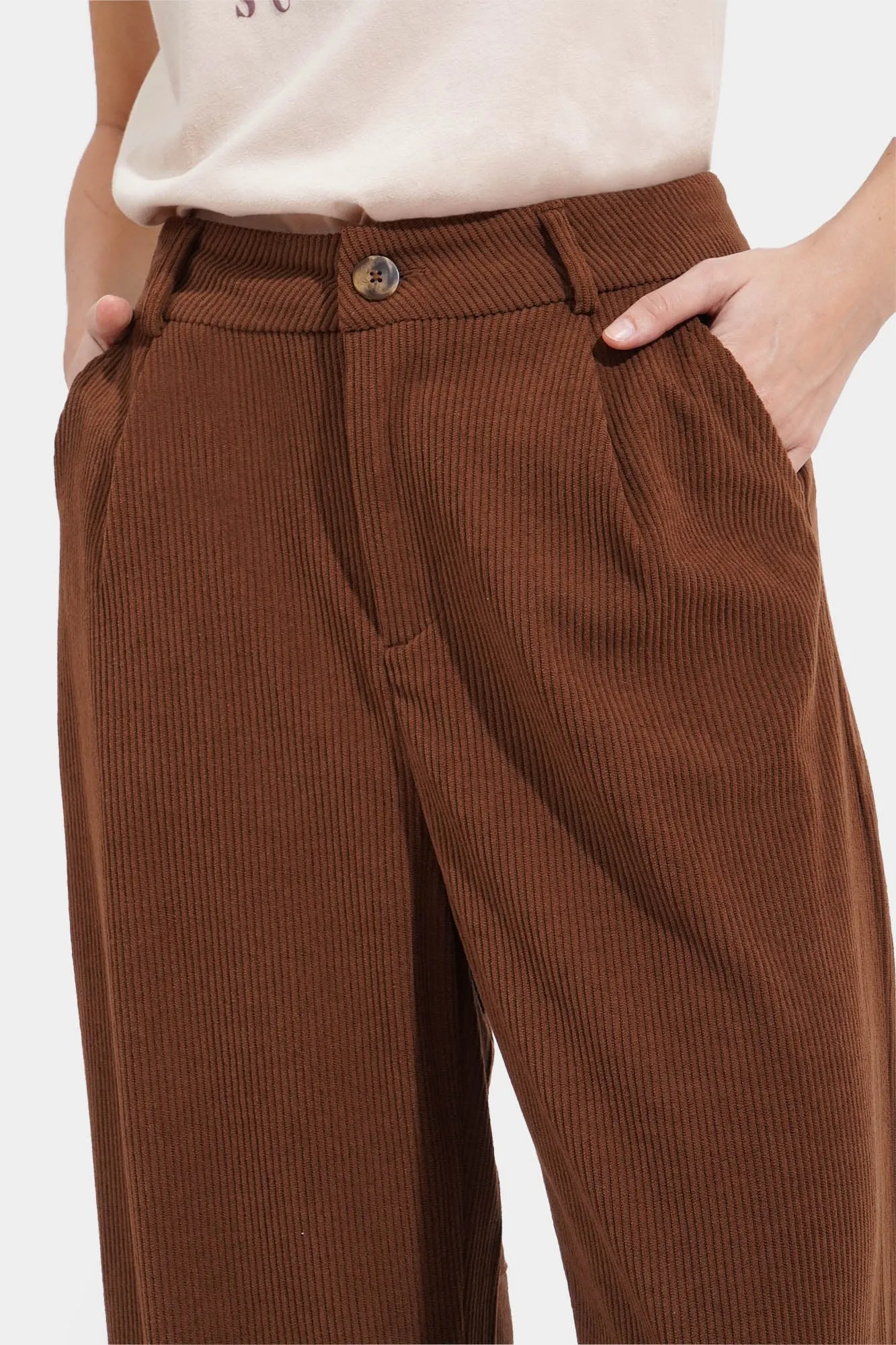 Corduroy Wide Leg Trousers