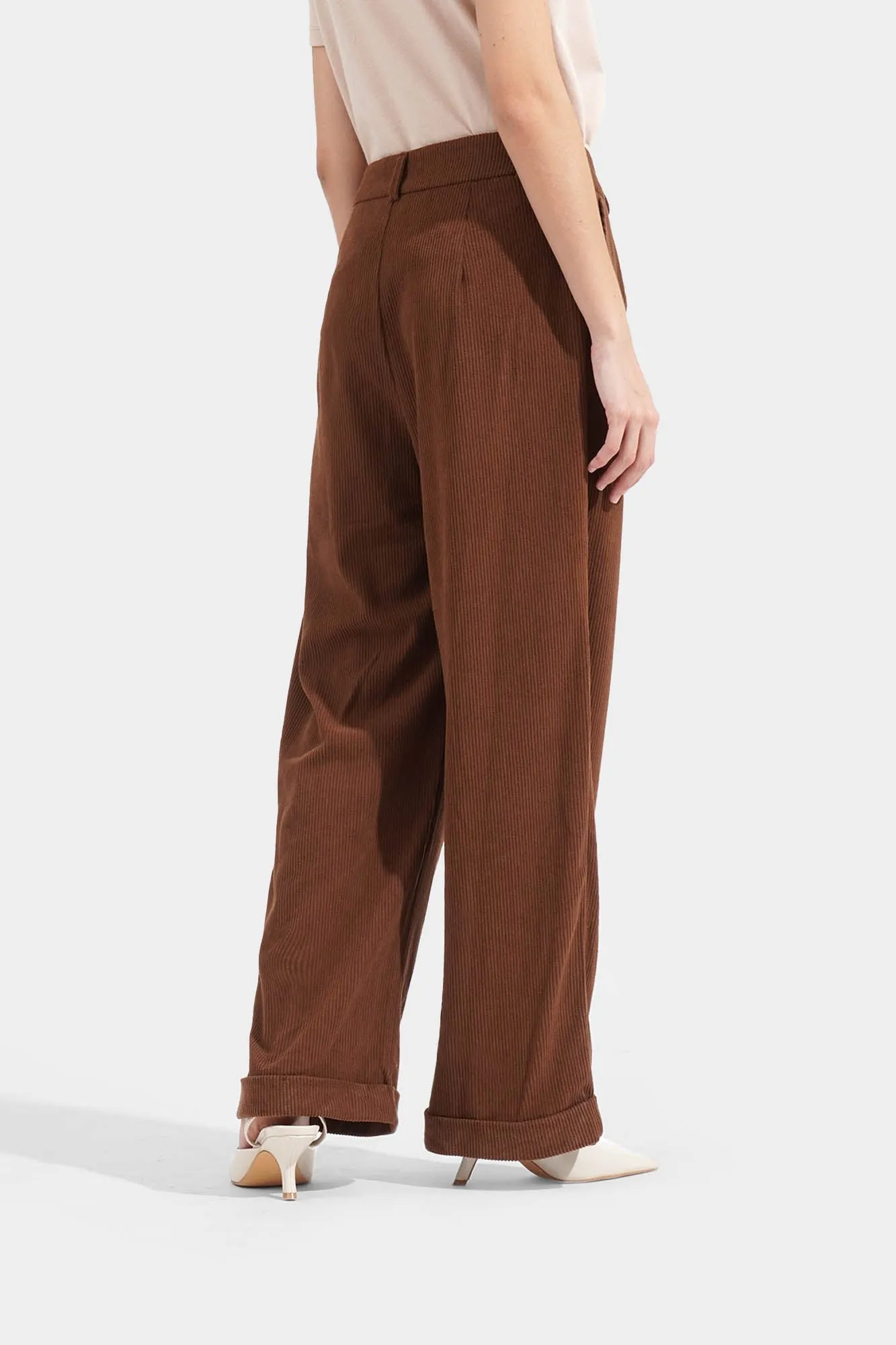 Corduroy Wide Leg Trousers