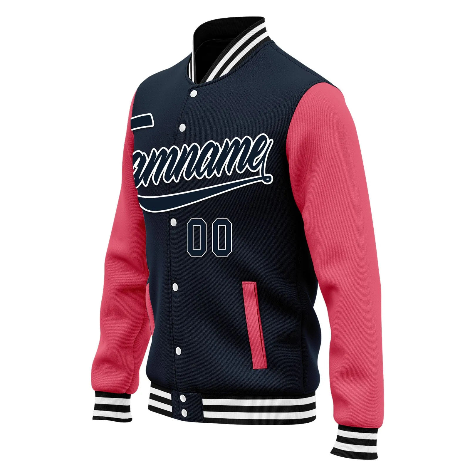 Custom Raglan Sleeves Jacket Bomber Full-Snap Varsity Letterman Personalized Jacket FZ005-D025002-8