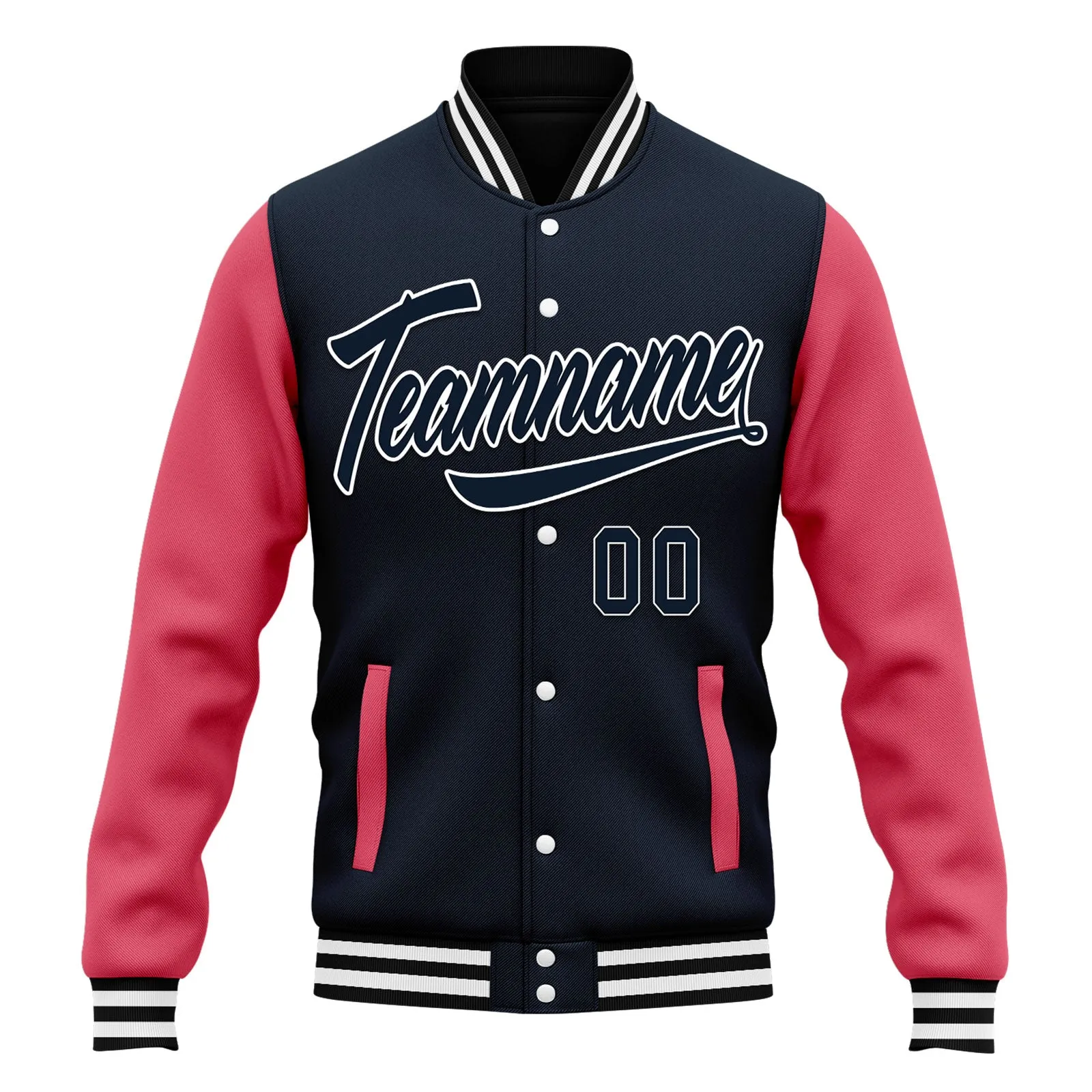 Custom Raglan Sleeves Jacket Bomber Full-Snap Varsity Letterman Personalized Jacket FZ005-D025002-8