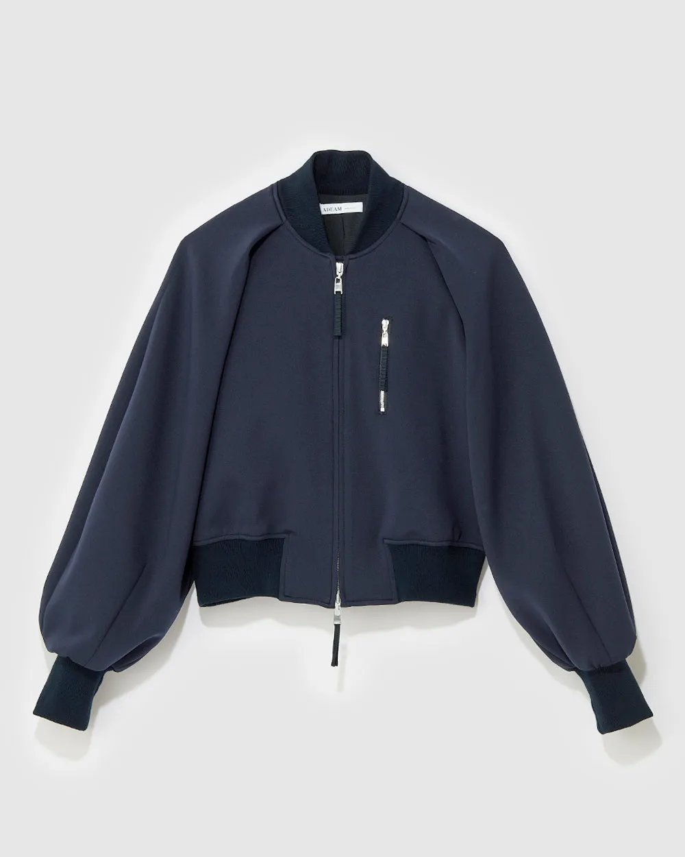 Dark Navy Sculpture Bomber Jacket