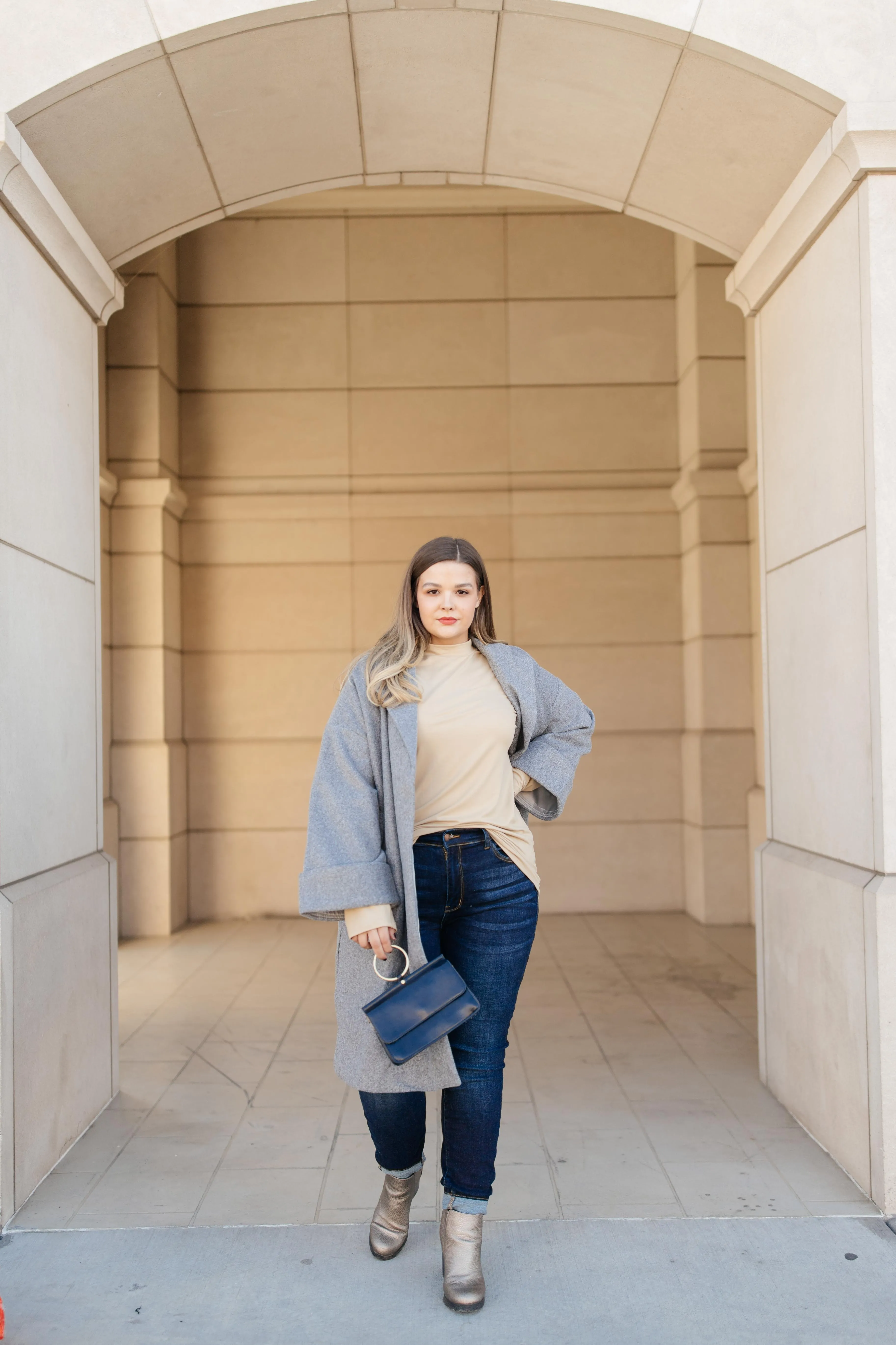 Deconstructed Oversized Trench Coat in Stone Gray