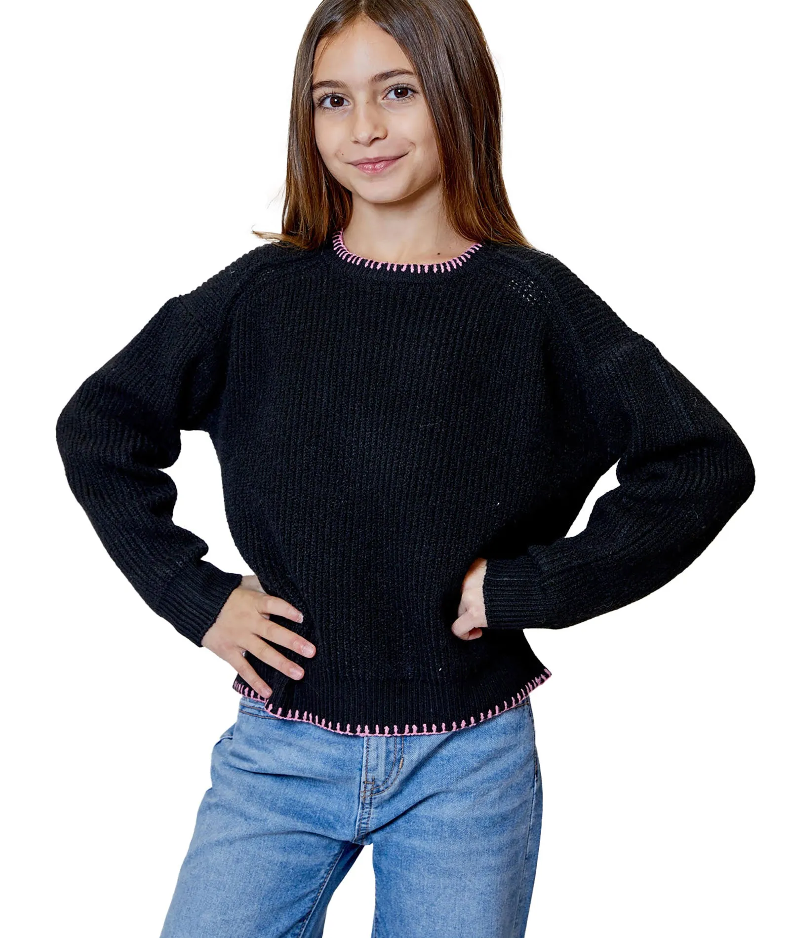 Design History Girls Black Sweater