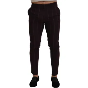 Dolce & Gabbana Elegant Brown Wool Blend Trousers