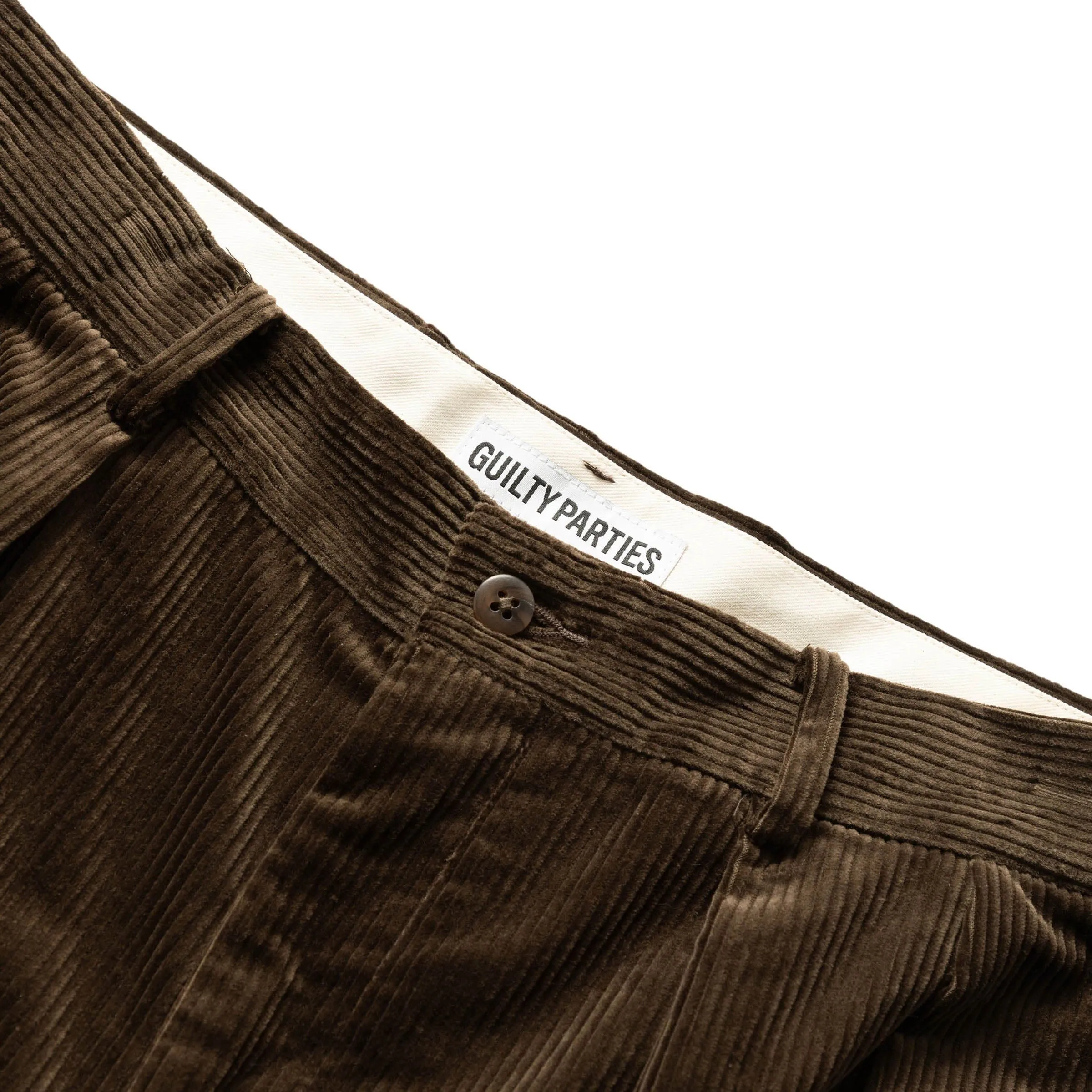 DOUBLE PLEATED CORDUROY TROUSERS