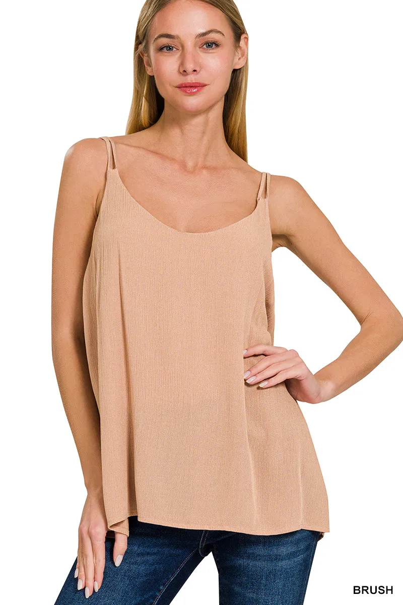 Double Strap V-Neck Cami - Brush